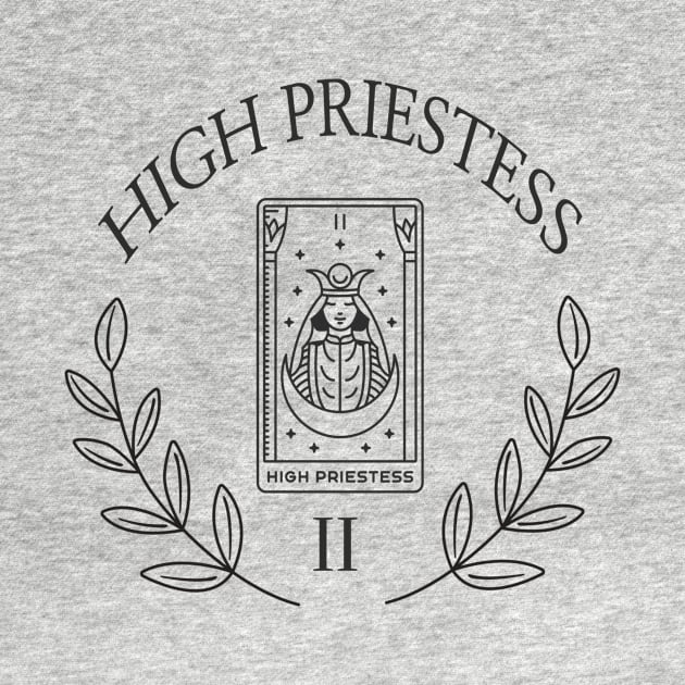 minimalistic high priestess tarot by grafitytees